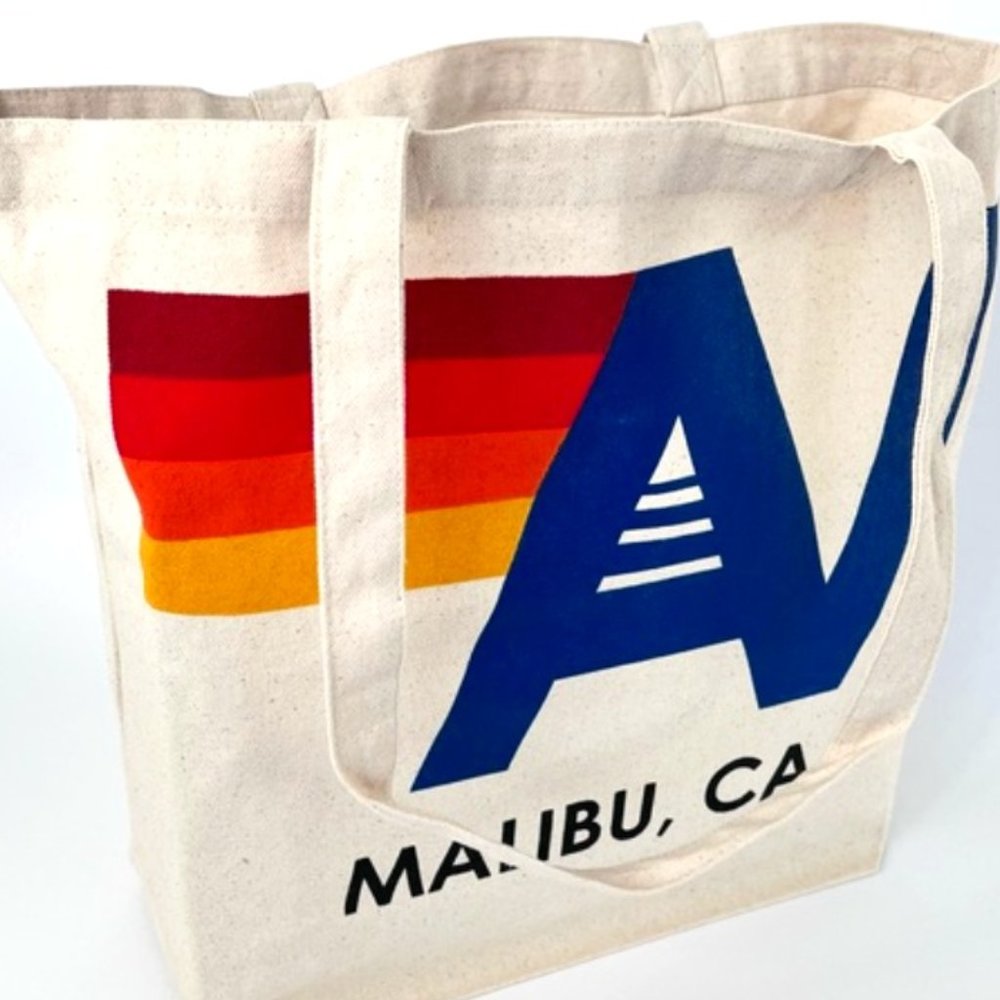 BRAND NEW! AVIATOR NATION CANVAS TOTE BAG - XL  - MALIBU - BEACH, SURF, POOL